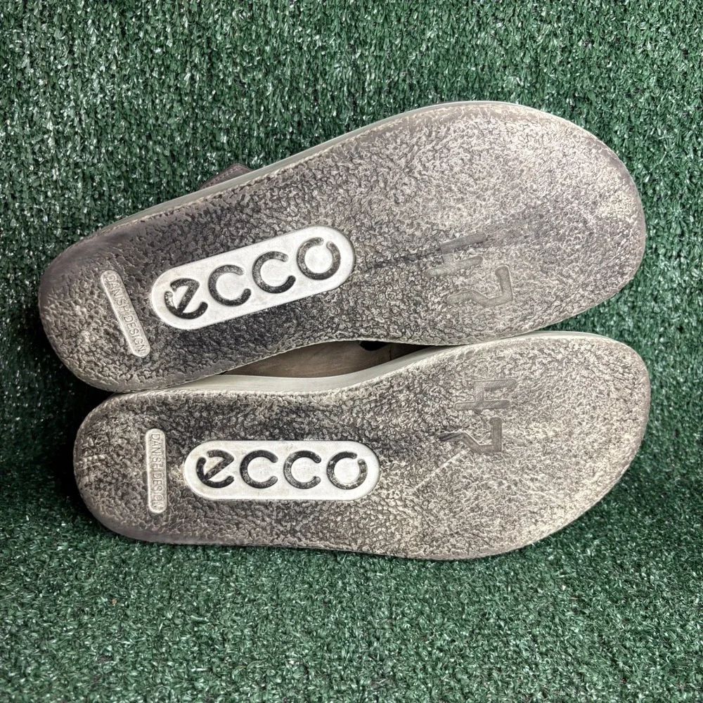 ECCO Flowt Luxe Buckle Corksphere Double Strap Comfort Slide Sandal Taupe Men 13